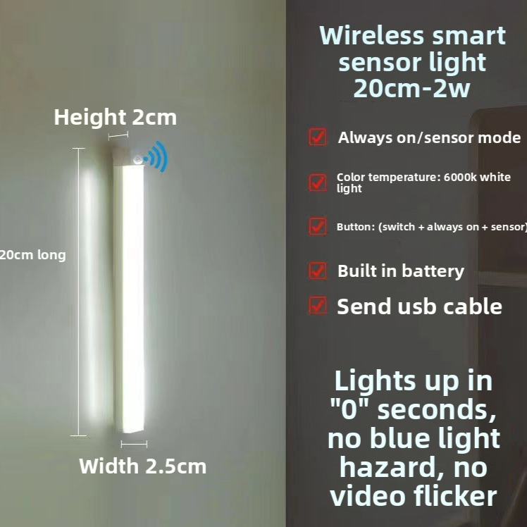 Wireless Sensor LED Strip Light with Magnetic Mount