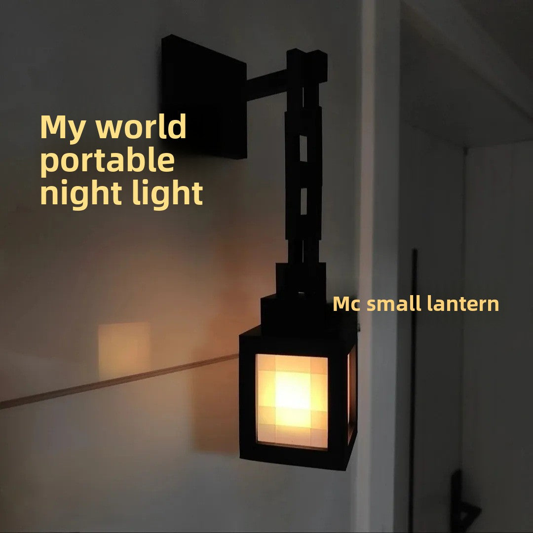 MINECRAFT Rechargeable Night Light Portable Bedside Lamp