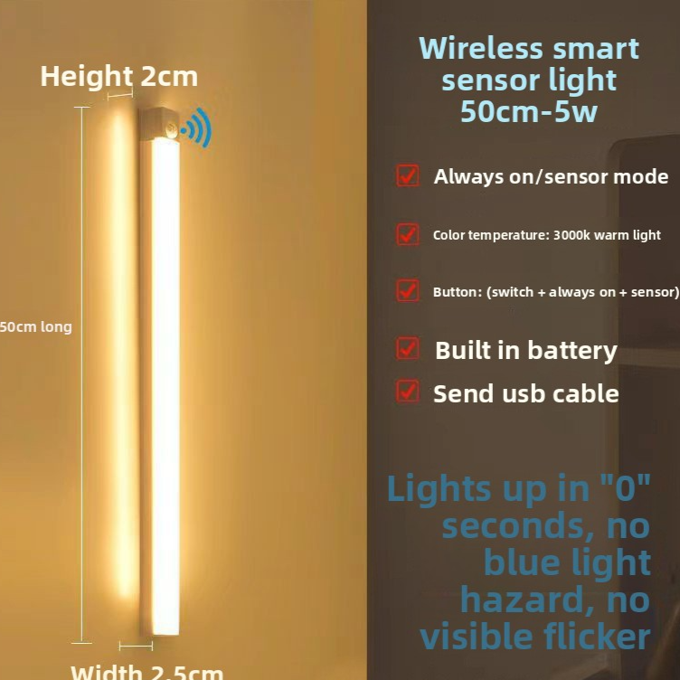 Wireless Sensor LED Strip Light with Magnetic Mount