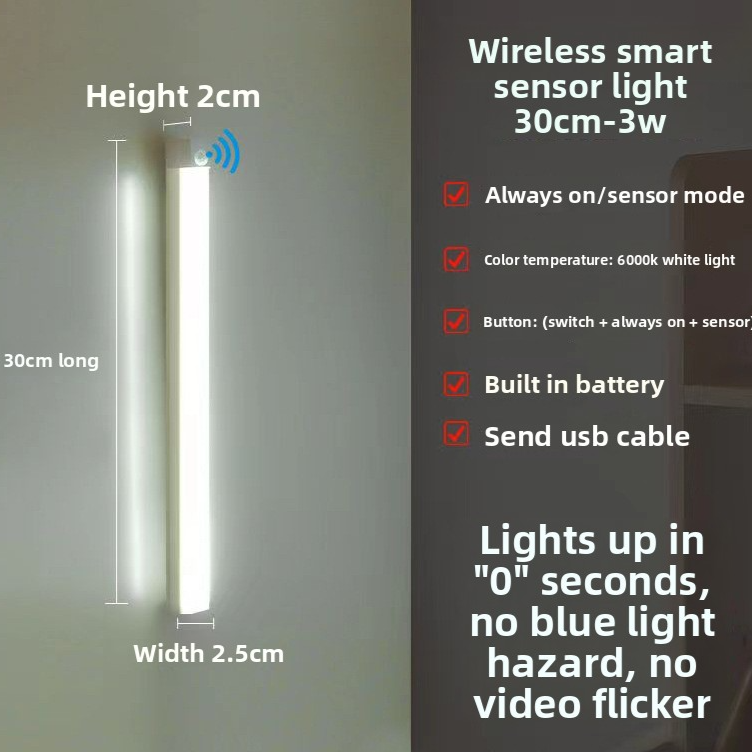 Wireless Sensor LED Strip Light with Magnetic Mount
